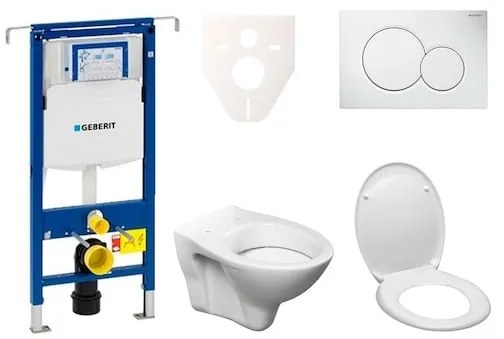 Fali WC szett Geberit előtétfalas szereléshez + Ceramia S-Line Pro WC 111.355.00.5ND1
