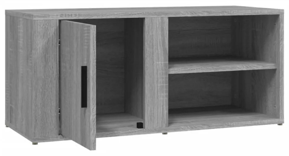 2 db szürke sonoma színű szerelt fa TV-szekrény 80x31,5x36 cm