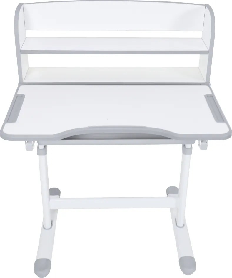 Növekvő íróasztal és szék, szürke/fehér, set ZION