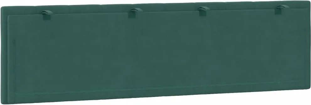 sötétzöld bársony fejtámla párna Hanko 180 cm