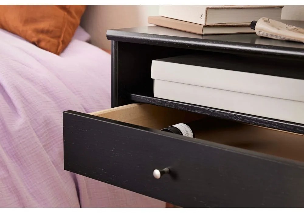 Fekete függő éjjeliszekrény Mistral - Hammel Furniture