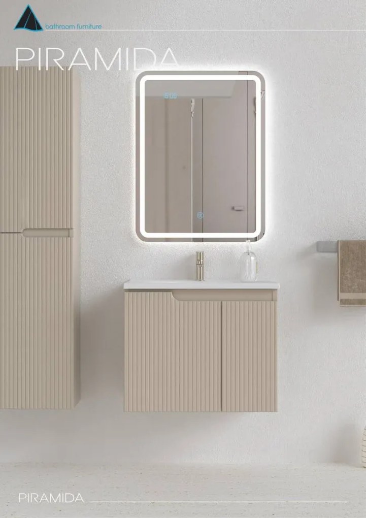 Piramida BETA fali fürdőszoba - állószekrény - PINO BÉZS - 35 x 150 x 30 cm