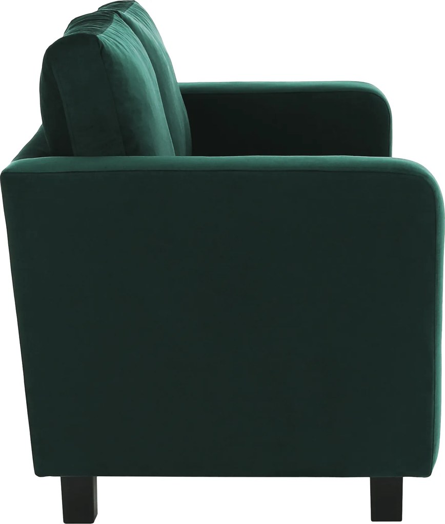 Teljesen kárpitozott heverő, smaragd szövet, LUANA