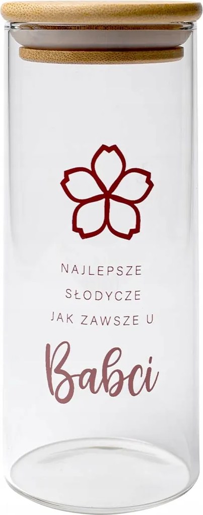 Édességtartó Tégely Nagymama Nagypapa Nap Bambusz 400ML