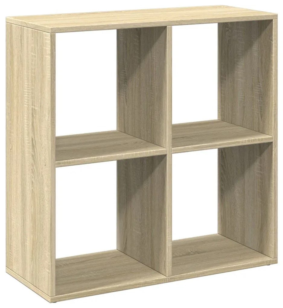 sonoma tölgy szerelt fa elválasztó könyvespolc 69,5x29x69,5 cm
