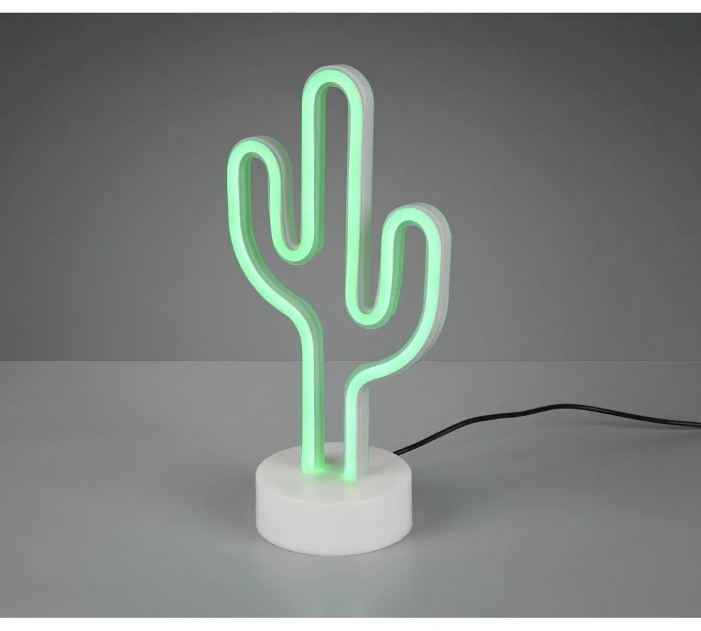 Fehér LED asztali lámpa (magasság 29 cm) Cactus – Reality