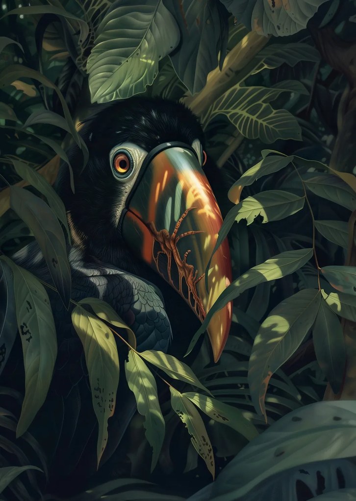 Poszter 64x90cm Rejtett Tukán