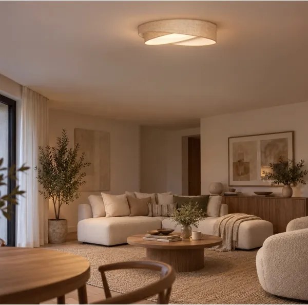 BRILAGI - LED mennyezeti lámpa VELVET TWIST LED/24W/230V 4000K átm. 55 cm bézs