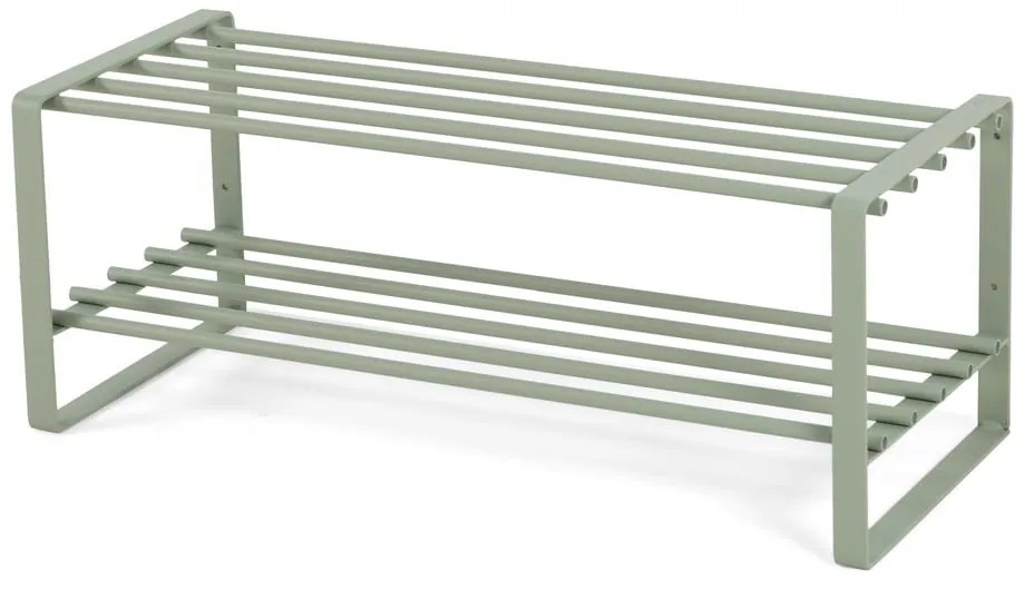Szürkészöld fém cipőtartó 70x29x27 cm Rex – Spinder Design