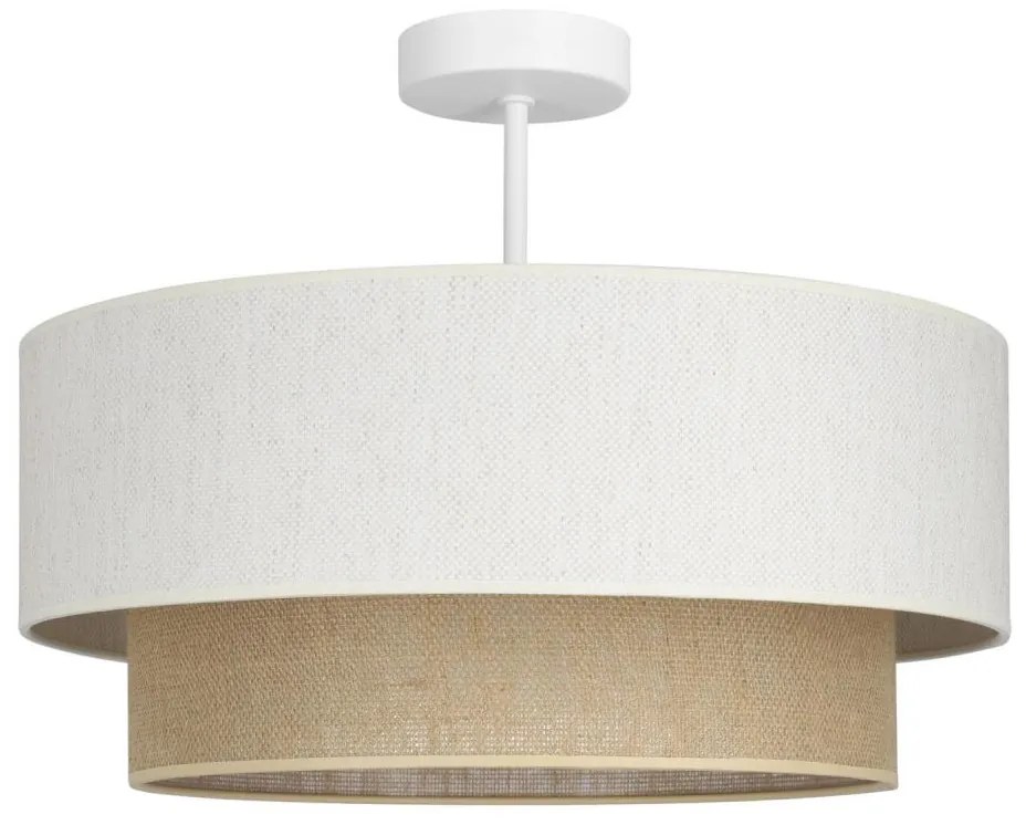 NATIA felületre szerelhető csillár 1xE27/60W/230V, fehér/barna