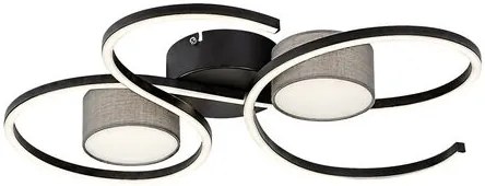 RÁBALUX 71116 SHIENA Modern LED Mennyezeti Lámpa Matt Fekete IP20