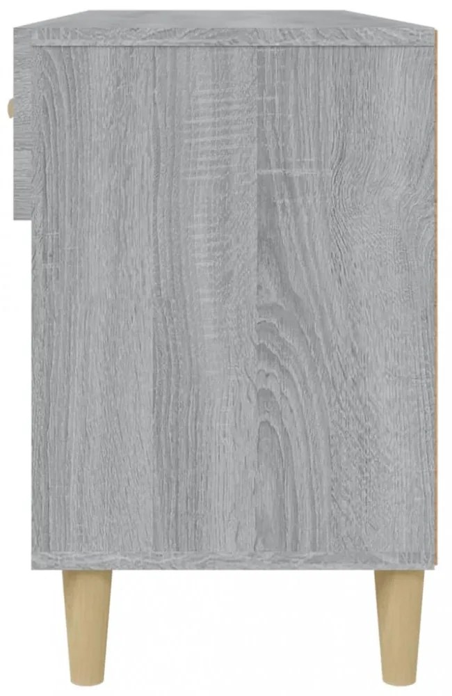 szürke sonoma színű szerelt fa cipőszekrény 102 x 35 x 55 cm