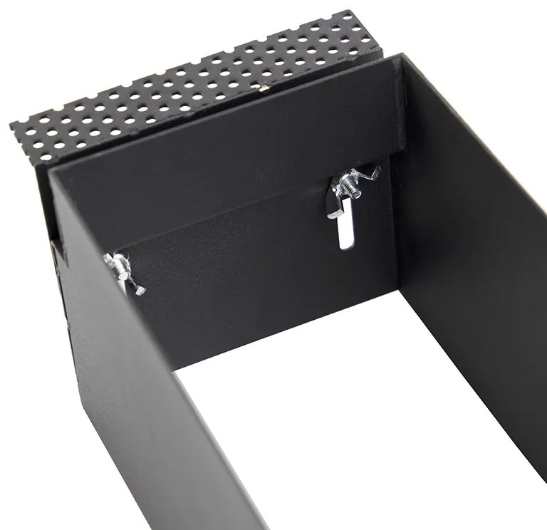 6 darabos süllyesztett spotlámpa készlet fekete GU10 AR70 keret nélküli 3-lámpás - Oneon