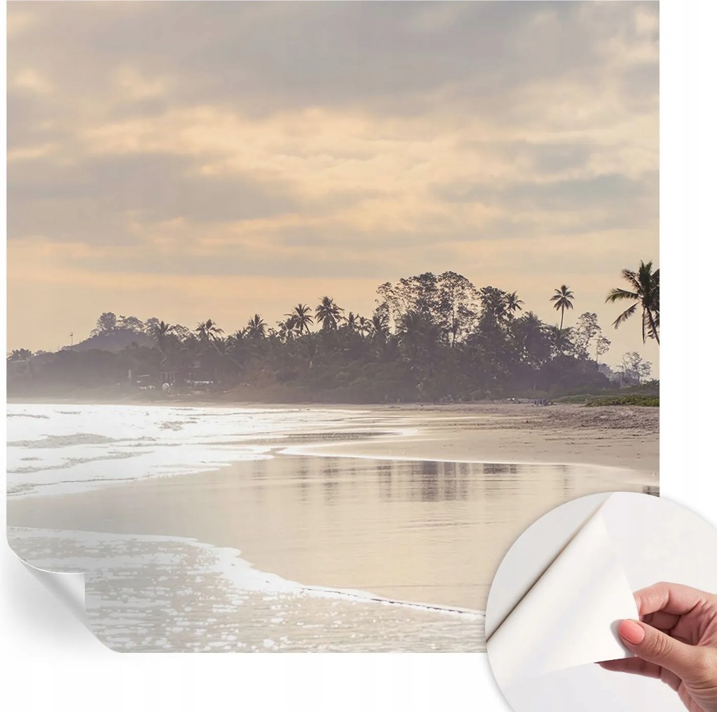 Dekoratív Öntapadós Tapéta Divatos Minták Tengerparti Reggel 250x250 cm