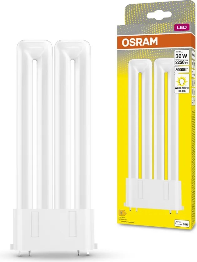 Led fénycső 2G10 20W 36W 2250lm 3000K Meleg 130° Dulux Led F Em &amp; Ac
