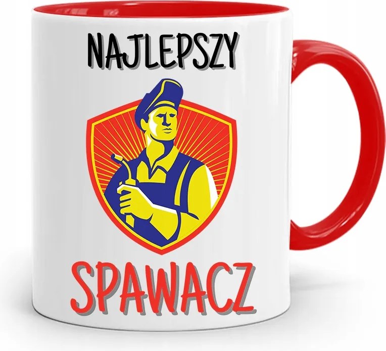 Piros Hegesztő Ajándék Bögre Legjobb Hegesztő Nyomtatott Fényképpel