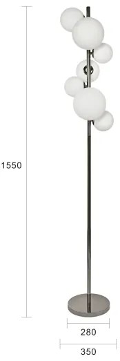 Brilagi - LED Állólámpa MILLA 7xG9/3W/230V fényezett króm/fehér