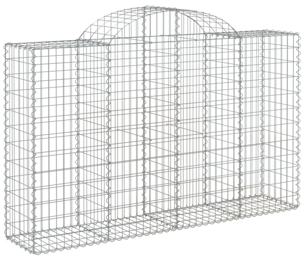 8 db íves horganyzott vas gabion kosár 200x50x120/140 cm