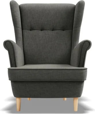 Uszak Mini fotel, fonott, fekete