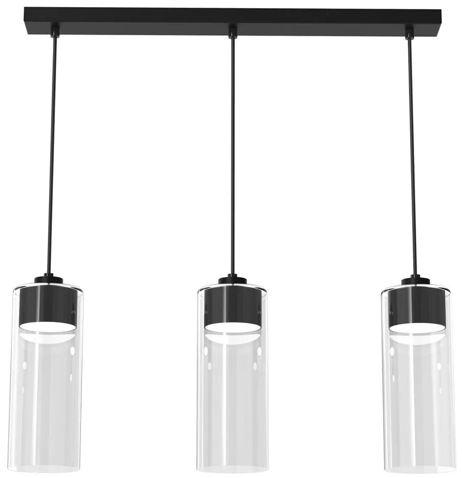 Csillár zsinóron CLARISSA 3xGX53/12W/230V fekete