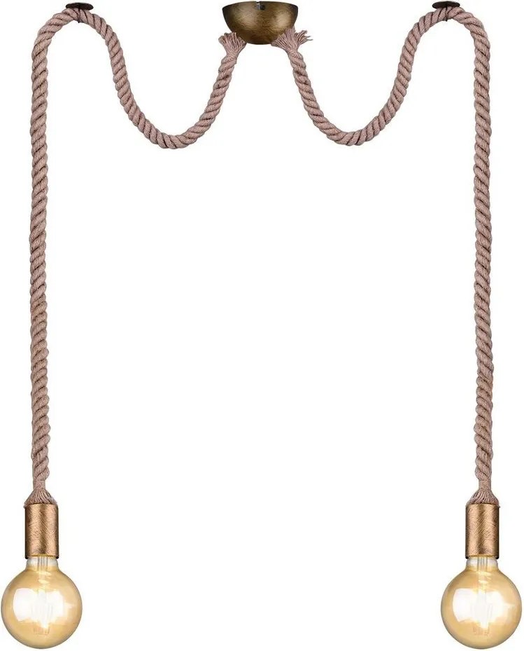 TRIO 310100204 ROPE Többágú Függesztett Lámpa Arany E27 IP20