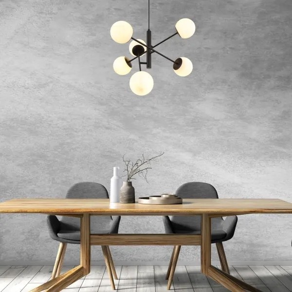 Rabalux 72194 - Csillár zsinóron MEDUZA 6xE14/20W/230V