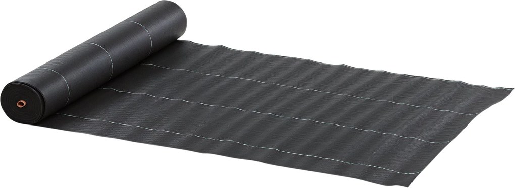 Outsunny Gyomirtó Szövet Gyomgátló 2x50 m Geotextil Háló 130 g/m² Kertészeti Gyomgátló Háló Fekete | Aosom