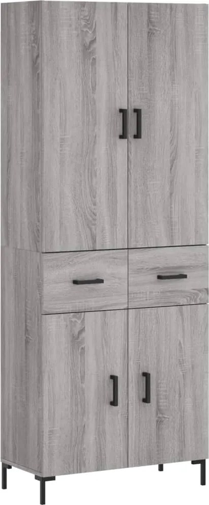 vidaXL szürke sonoma szerelt fa magasszekrény 69,5 x 34 x 180 cm