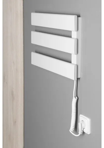 Aqualine - Elektromos törölközőszárító ELVIS 50W/230V 34,2 cm fehér jobb