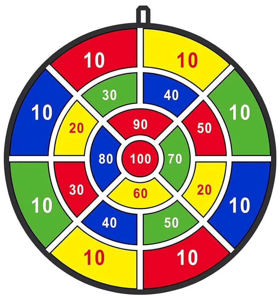 Játék darts tábla öntapadós labdákkal