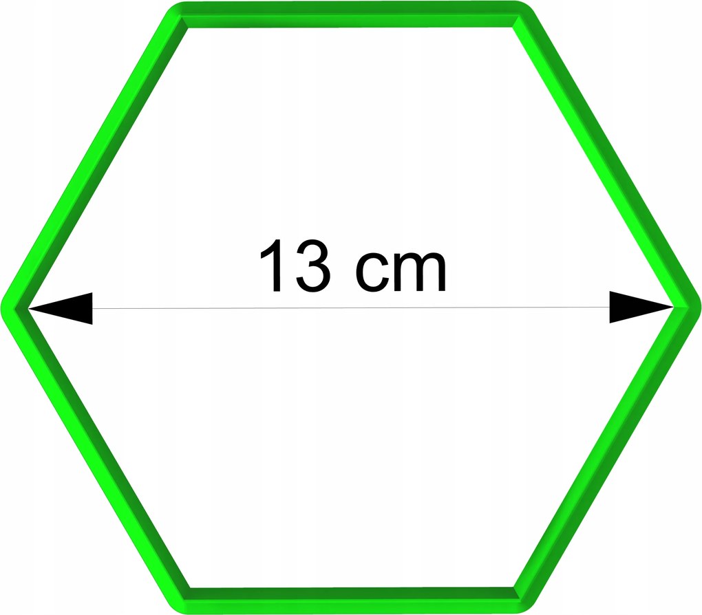 Mézeskalács lyukasztó geometrikus figurák Hexagon Hatszög 13cm