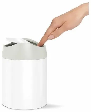 Simplehuman MINI asztali szemeteskosár,  1,5 l, fehér