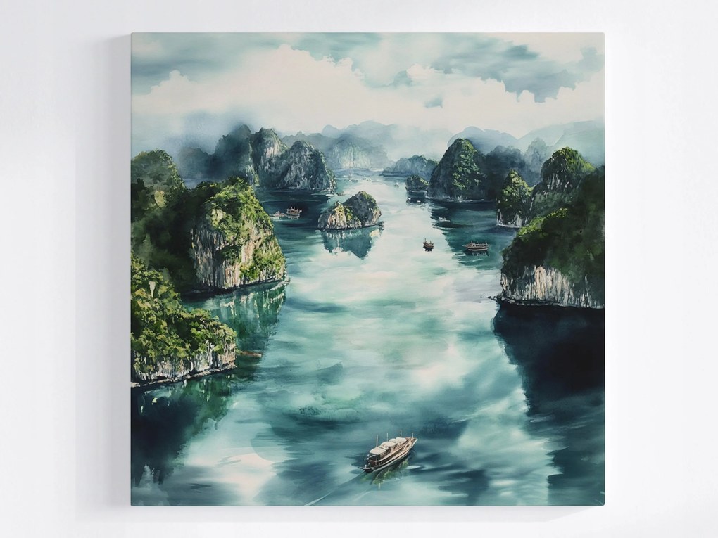 Vászonkép Canvas Tájkép Ázsia Vietnám Ha Long Öböl Kilátás 80x80