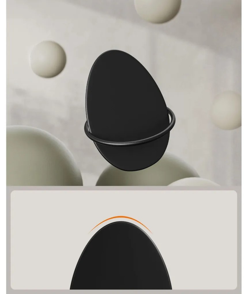 Fali fogas 4 db, falra szerelhető, fekete