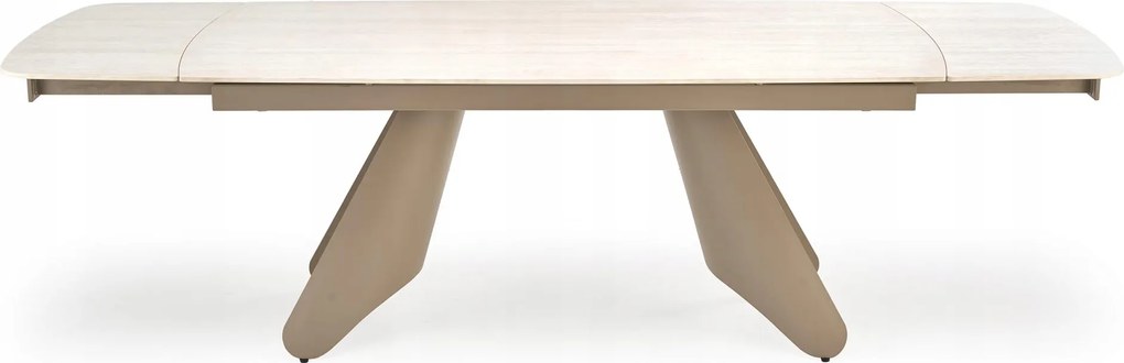 Téglalap alakú összecsukható asztal, bézs, modern, Salix étkező nappaliba