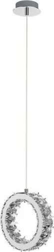 ZUMA LINE PL180407-1 PLATT Modern Led Függesztett Lámpa Króm, Átlátszó LED IP20