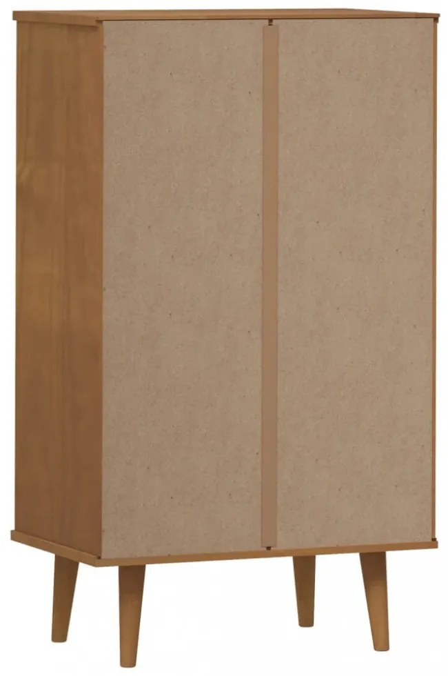 MOLDE barna tömör fenyőfa cipőszekrény 59,5 x 35 x 103 cm