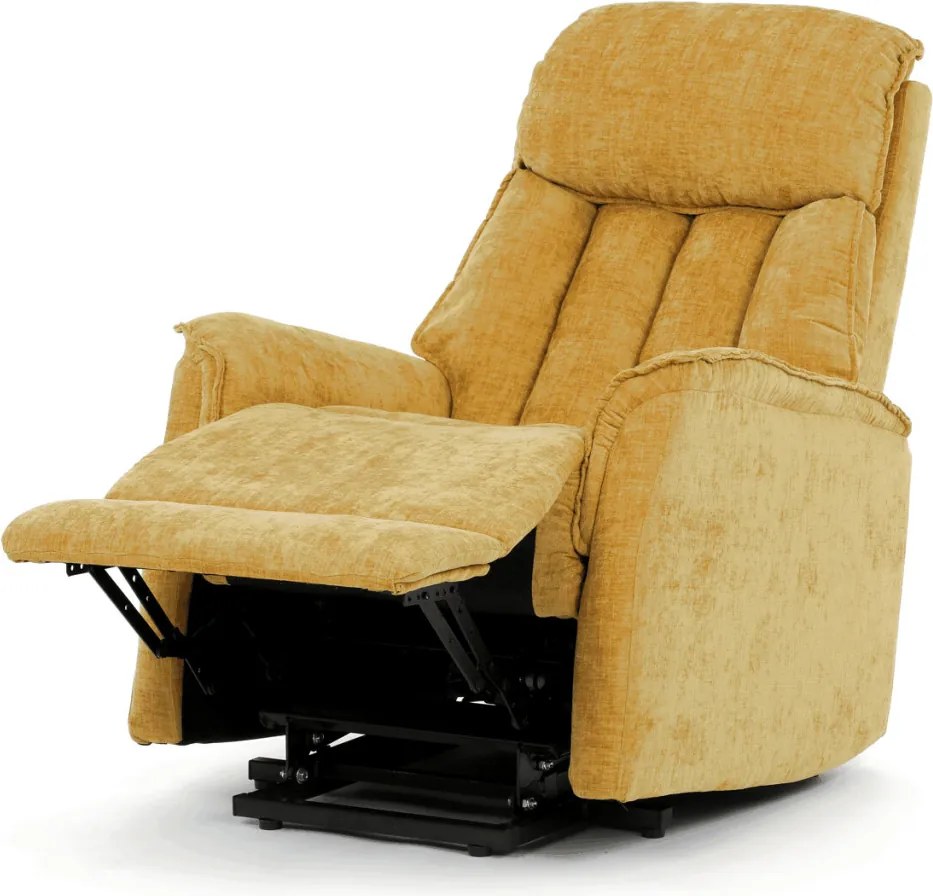 Sárga elektromos relaxfotel kábeles vezérléssel, szövet kárpitozással, TV-H9727 YEL2