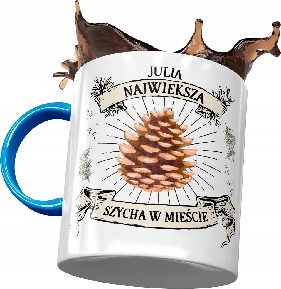 Kék bögre Júlia Barátnő Feleség Nyomtatott Fotóval