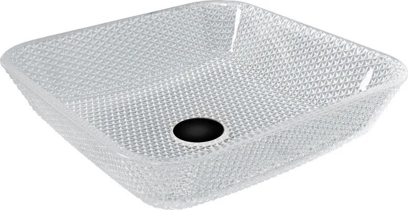 Mexen Mika üvegből készült pultra helyezhető mosdókagyló 40 x 40 cm, átlátszó - 24104000