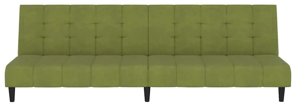 kétszemélyes világoszöld bársony kanapéágy