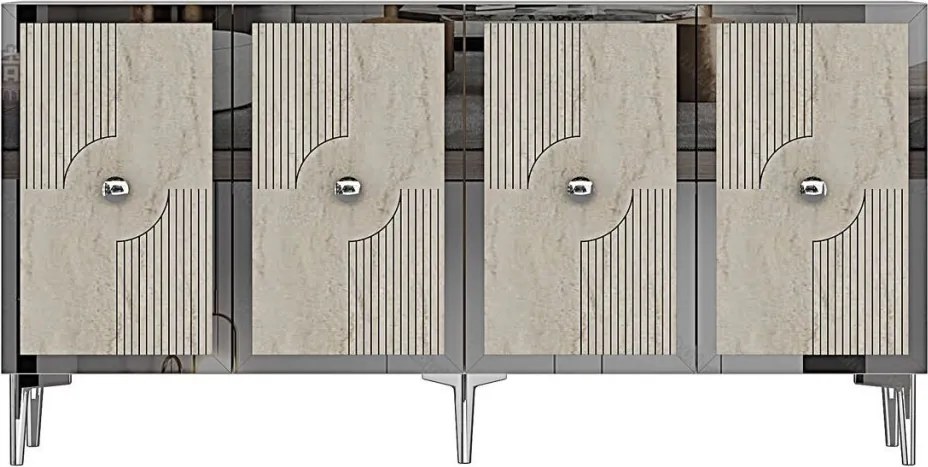 Pega 150 - White, Travertine, Silver