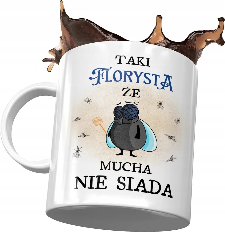 Virágos Bögre Hogy A Legyek Nem Ülnek Ajándék Nyomtatott Fotóval