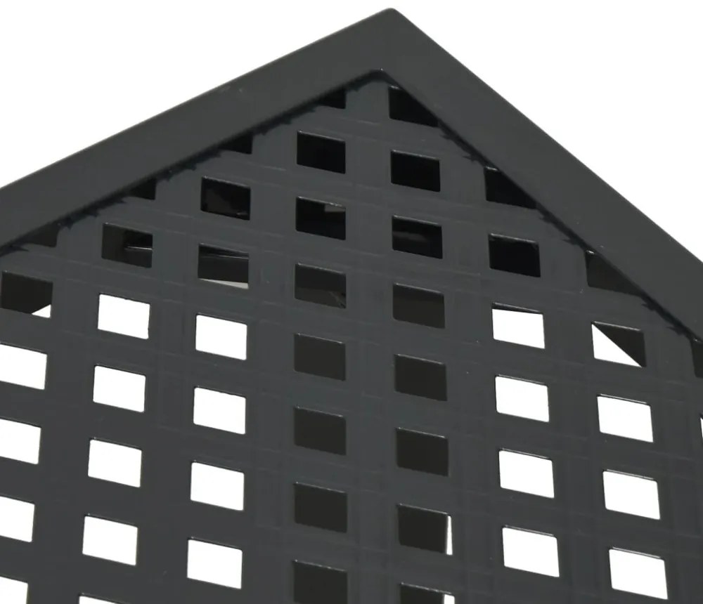 antracitszürke acél kerti asztal 165 x 80 x 72 cm