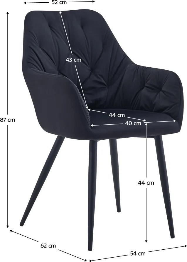 Design fotel, fekete Velvet szövet, VERIO NEW