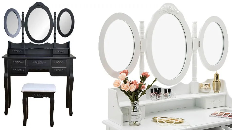 Fésülködő asztal Milano, több színben-fehér