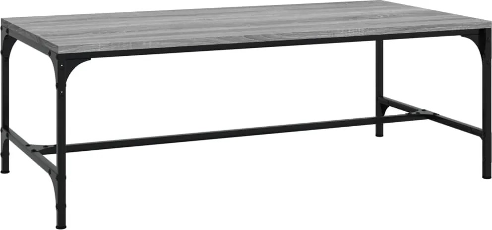 vidaXL szürke sonoma szerelt fa dohányzóasztal 80x50x35 cm