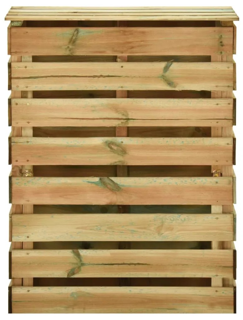 4 db lécezett impregnált fenyőfa kerti komposztáló 80x50x100 cm