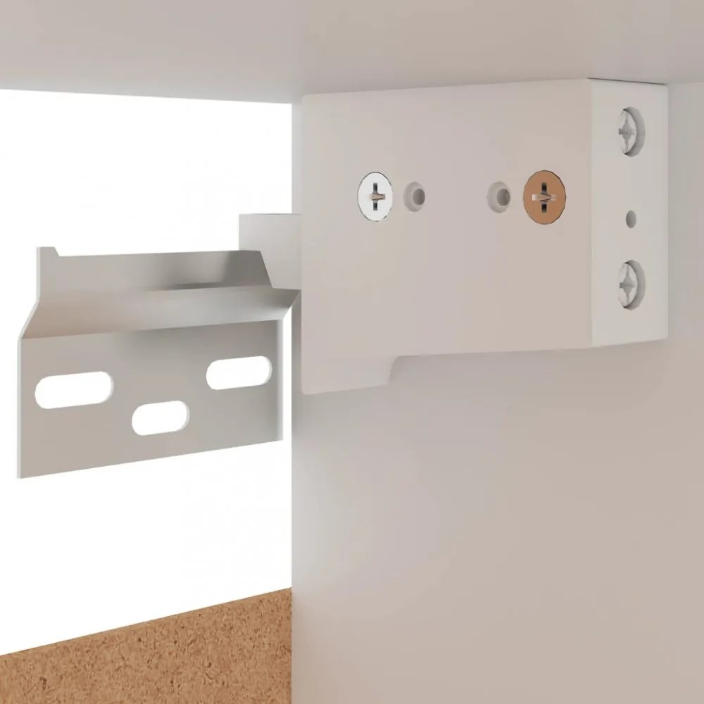 “Lyon” 2 db fehér szerelt fa függő szekrény 50 x 31 x 60 cm