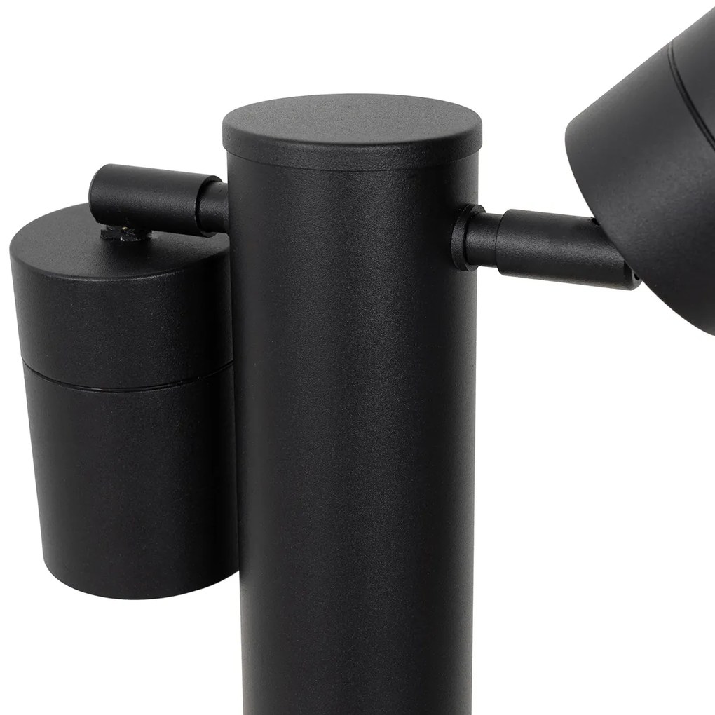 Álló kültéri lámpa fekete 45 cm IP44 állítható 2-lámpás - Duo